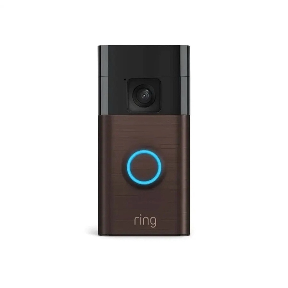 Ring Smart Doorbell in Black and Brown